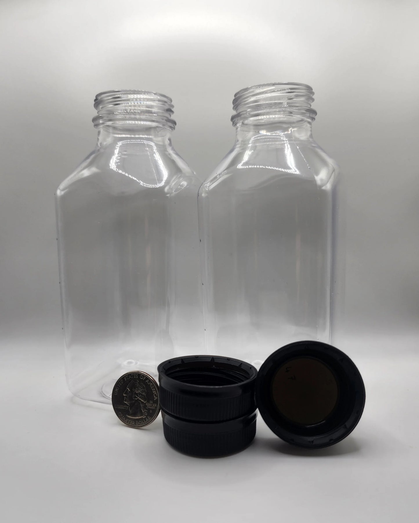 Juice Bottles - 12oz Square