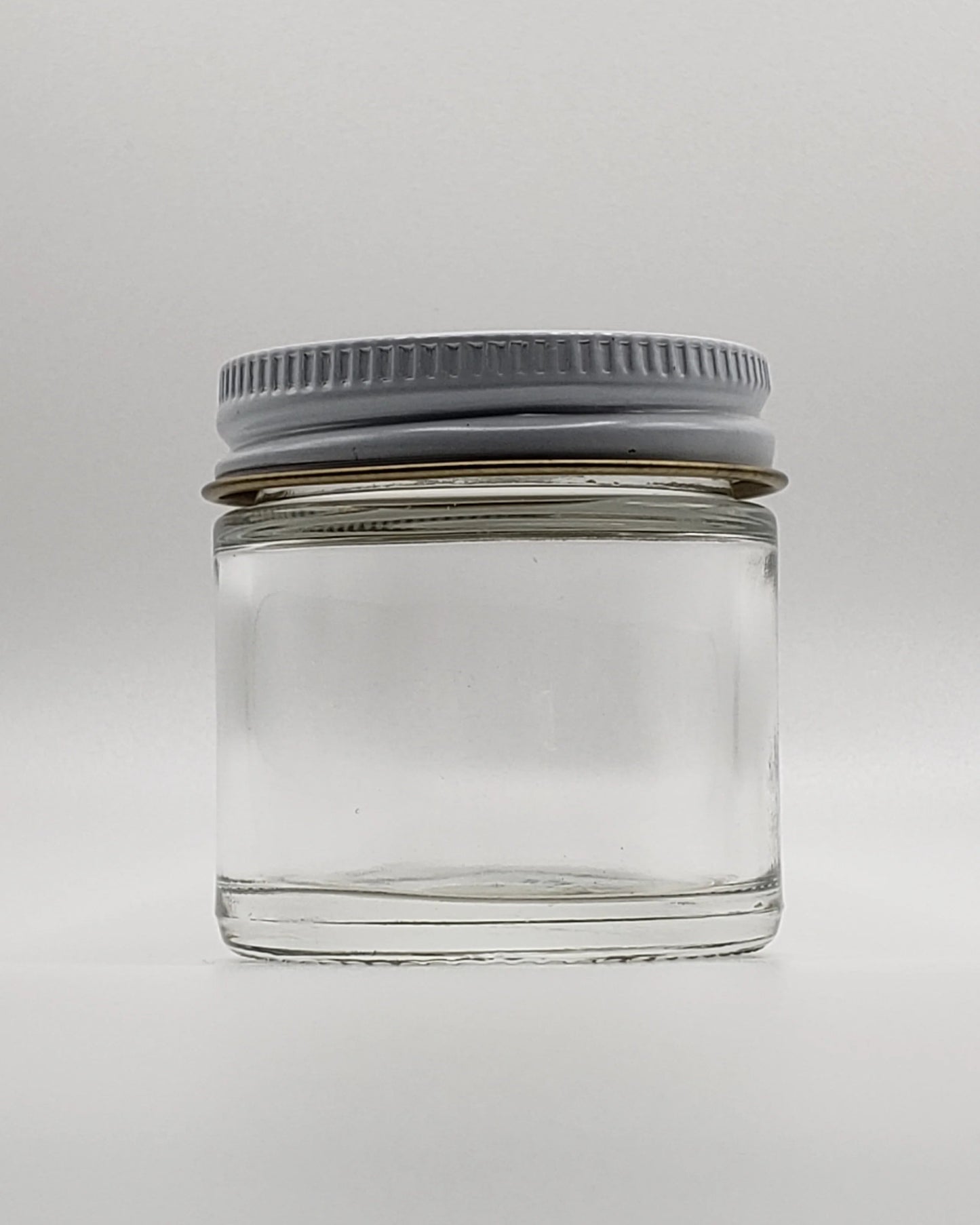 1fl oz, Clear Glass - Wht Tin
