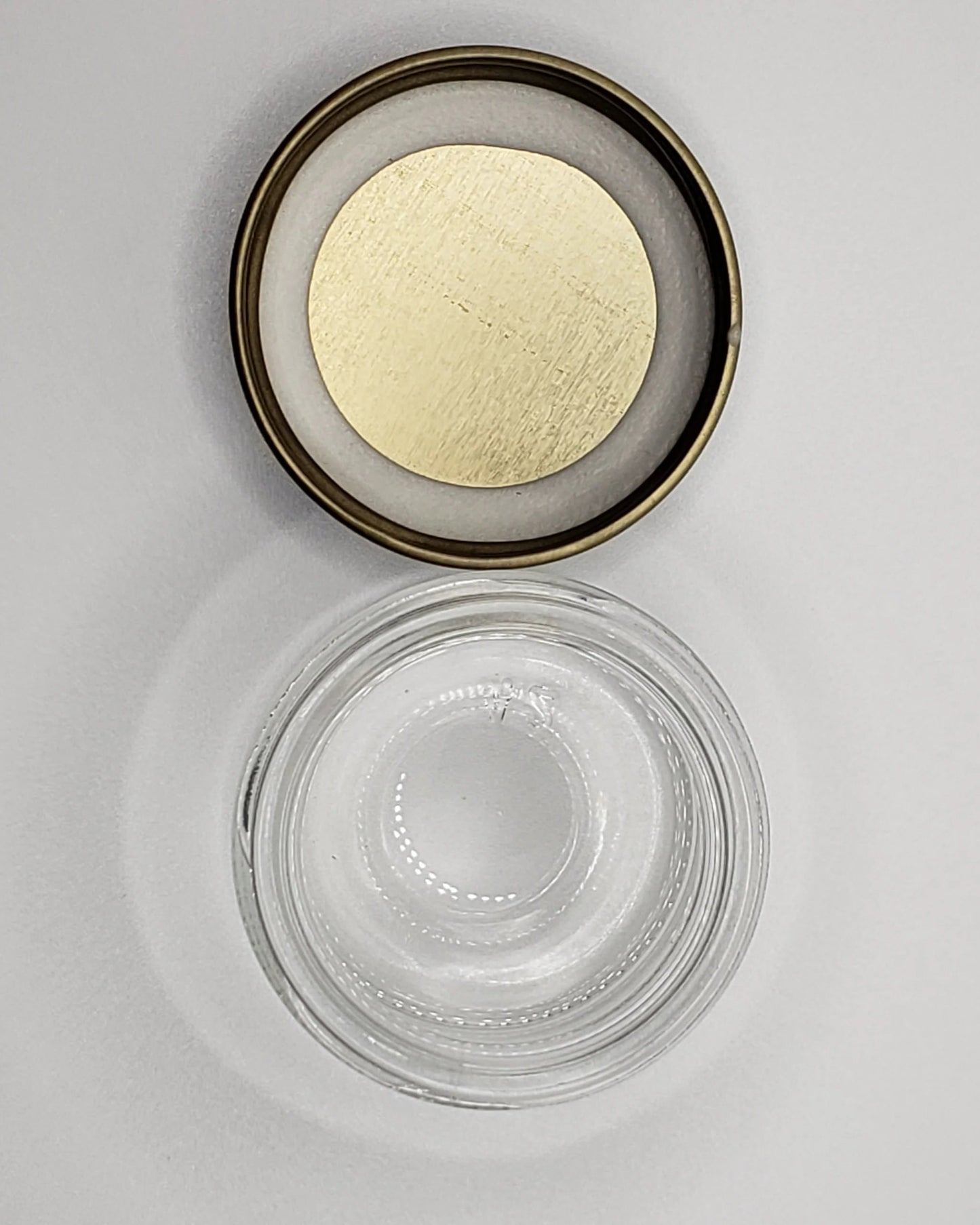 1fl oz, Clear Glass - Wht Tin