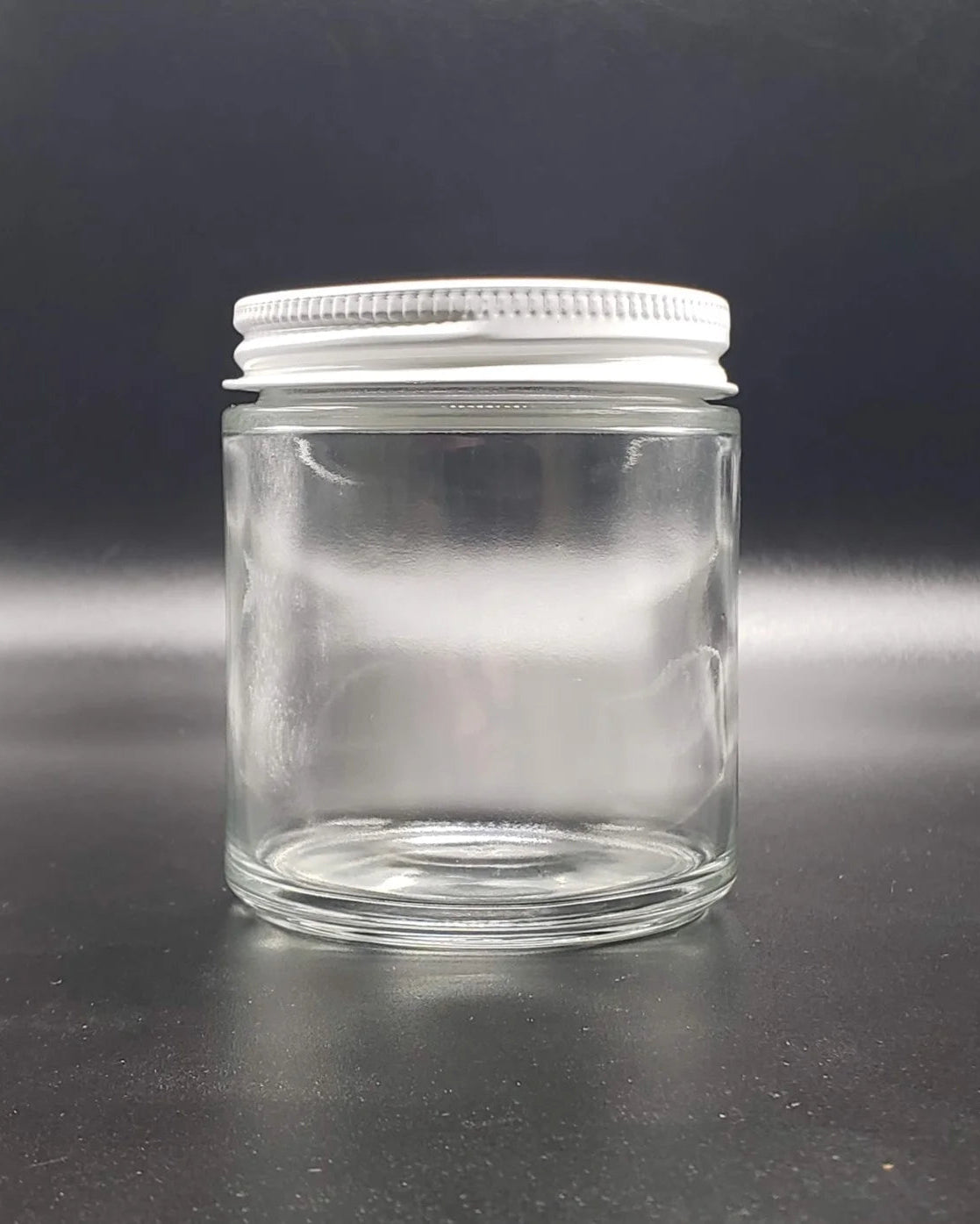 4fl oz, Clear Glass - Wht Tin
