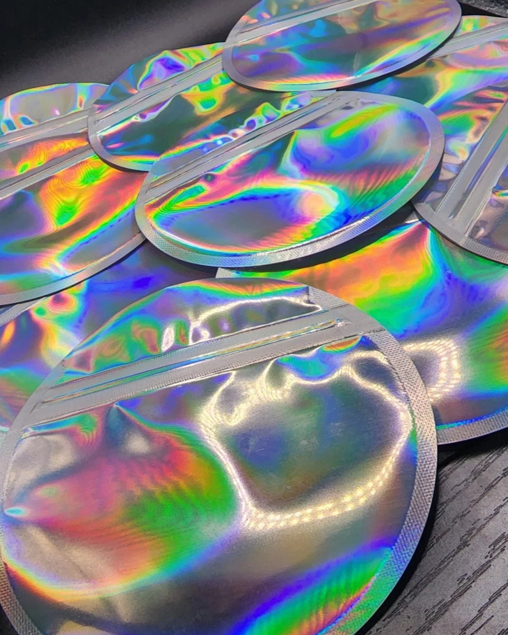 5" Circle - Silver Holo/Clear