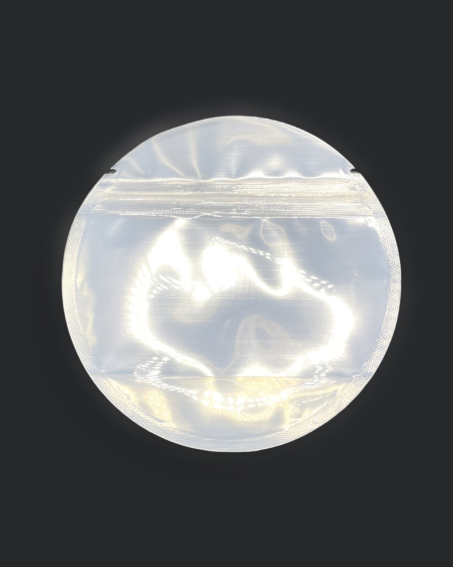 5" Circle - White/Clear Gloss