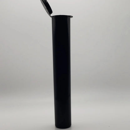 Black tube with a lid on a white background