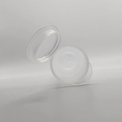 Clear plastic tube on a light gray background