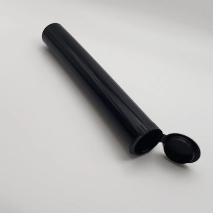 Black cylindrical container on a light gray background