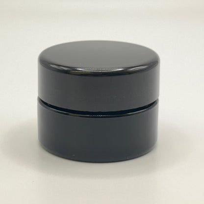10 milliliter Miron UV glass jar on a white background.