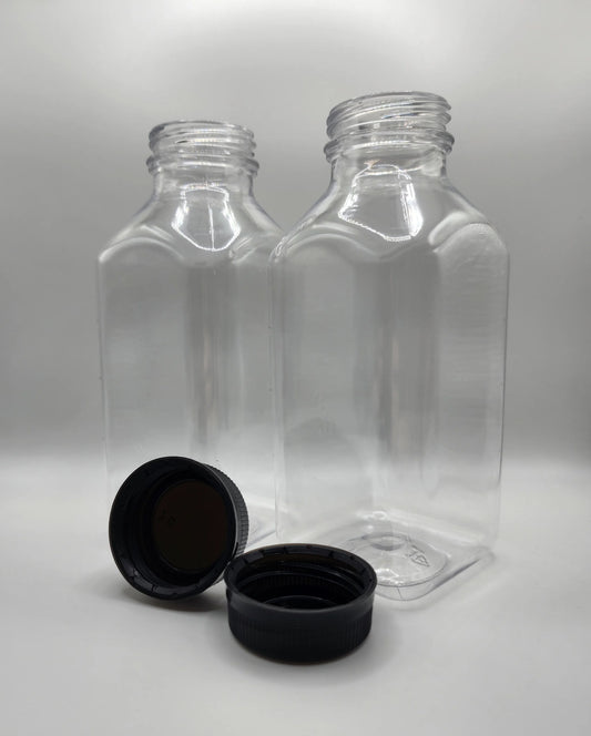 Juice Bottles - 12oz Square