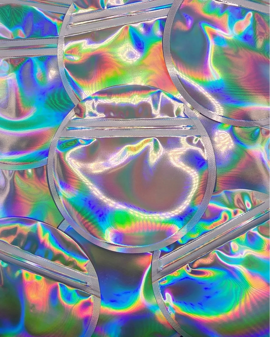 5" Circle - Silver Holo/Clear