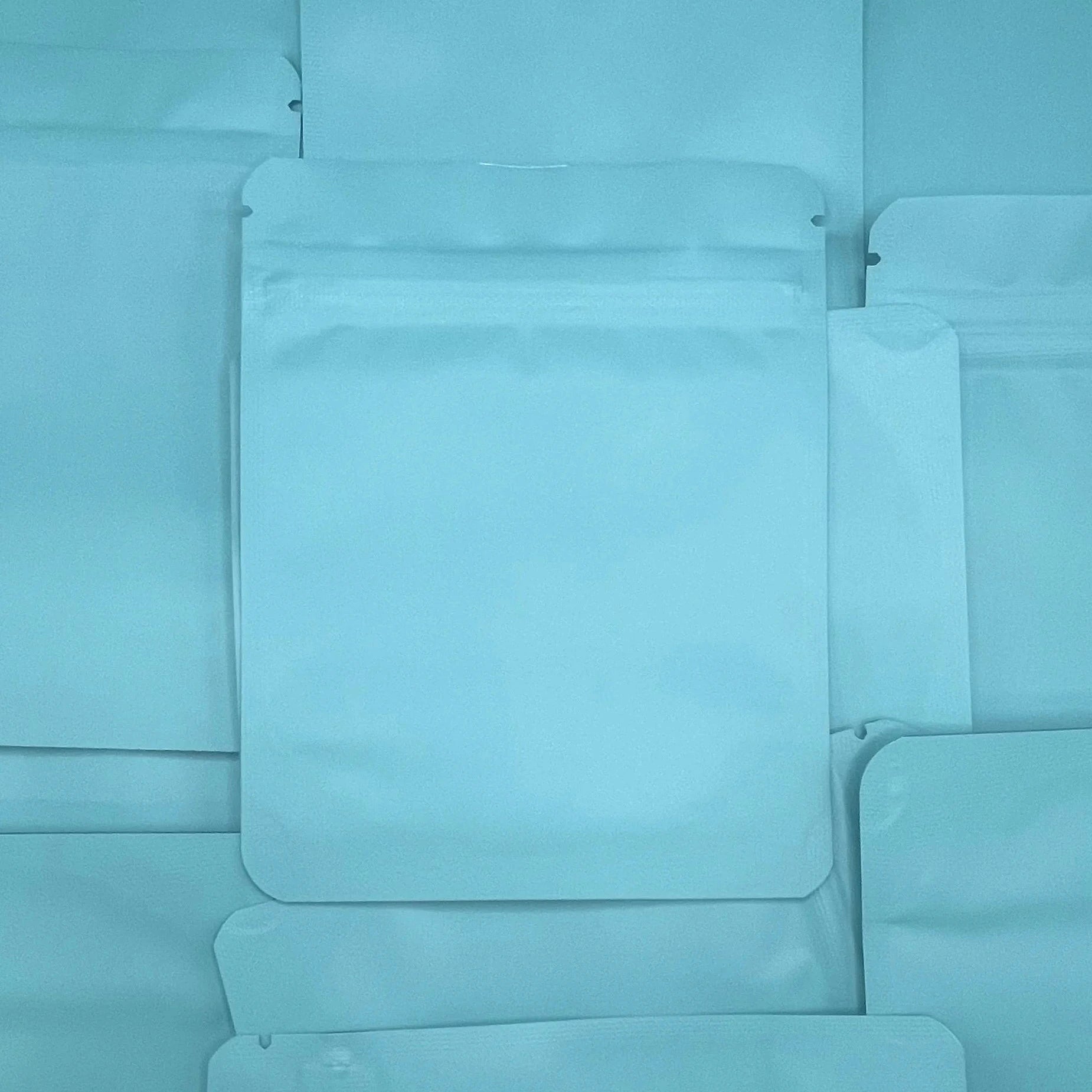 Jewelry Box Blue 4x5 mylar bag on top of mylar bags