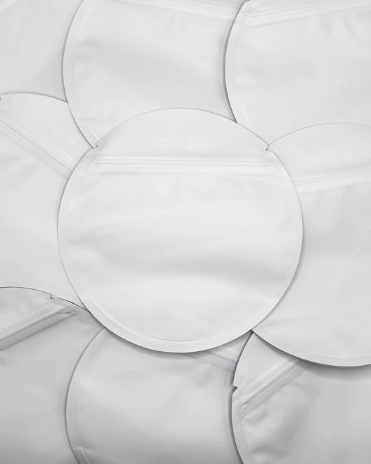 5" Circle - White/White Matte