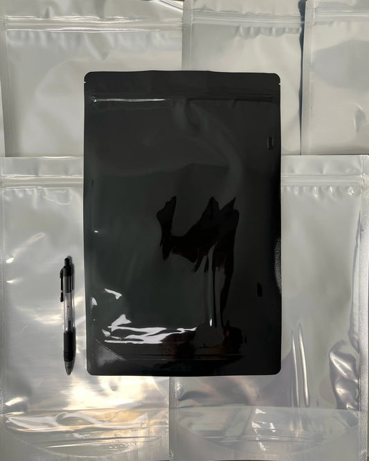 Mylar Size Q - Black Gloss/Clear