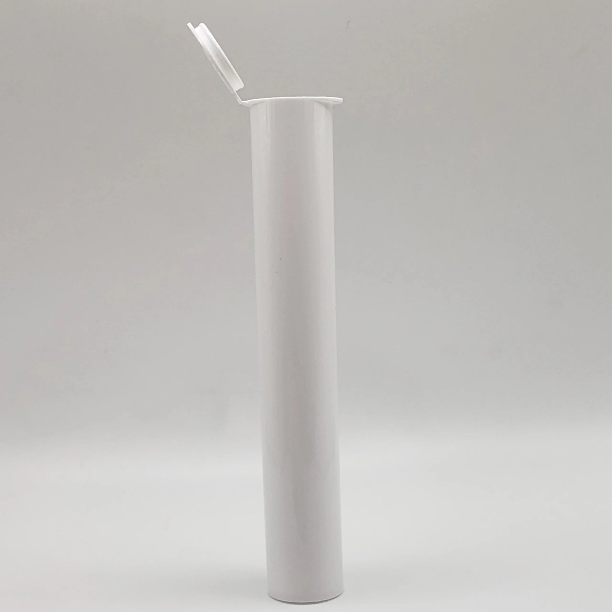 White pop top container on a white background